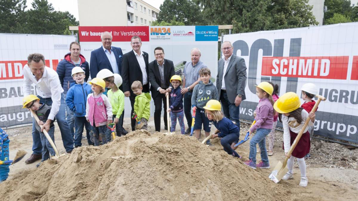 Holzbau-Architektur für Kindergärten in Wien