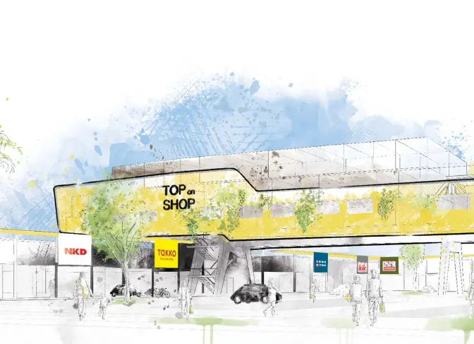 Top on Shop ist modularer, klimaschonender Holzbau auf Retailflächen wie Einkaufszentren