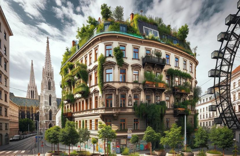 Moderner Holzbau, sanfte Nachverdichtung aus einer Hand von baukult Architekt:innen, Bild mit KI erzeugt